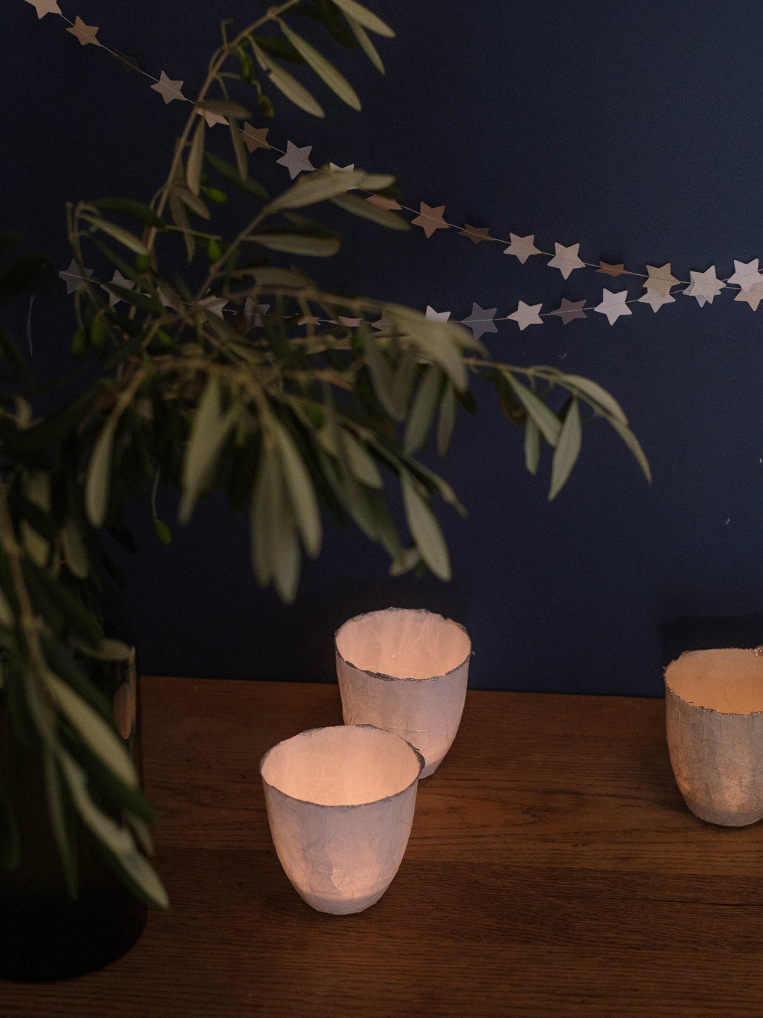 Teelicht Papier Glitzer
